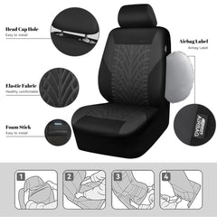 CAR PASS airbag-compatible seat cover designed to maintain safety and easy access