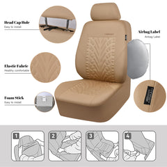 CAR PASS airbag-compatible seat cover ensures safety feature access