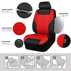 CAR PASS airbag-compatible seat cover demonstrates safe design for modern car cabins.