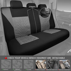 CAR PASS airbag-compatible seat cover allowing safe deployment.