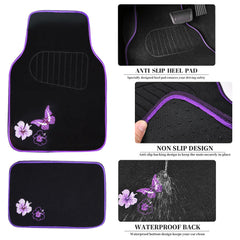 CAR PASS Anti-slip mats backing keeps mats securely in place while driving.