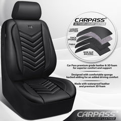 CAR PASS armrest zipper design enables airbag compatibility and easy access
