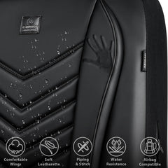 CAR PASS armrest-access seat cover featuring an integrated zipper for armrest use