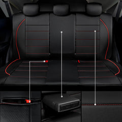 CAR PASS back seat cover showing split-bench zipper for 60/40 and 40/60 configurations.