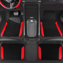 CAR PASS Black and red sport design enhances cabin style
