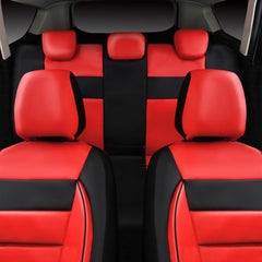 CAR PASS black red design adds sporty luxury to interior.