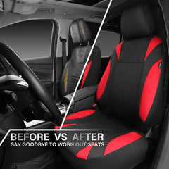 CAR PASS black and red seat cover highlights sporty interior protection