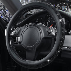 CAR PASS Bling Diamond steering wheel cover interior anti-slip points for stable handling