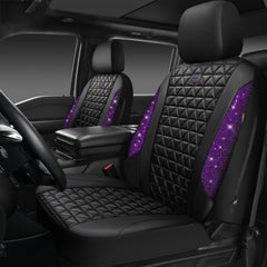 CAR PASS Bling diamond armrest compatibility with two zippers
