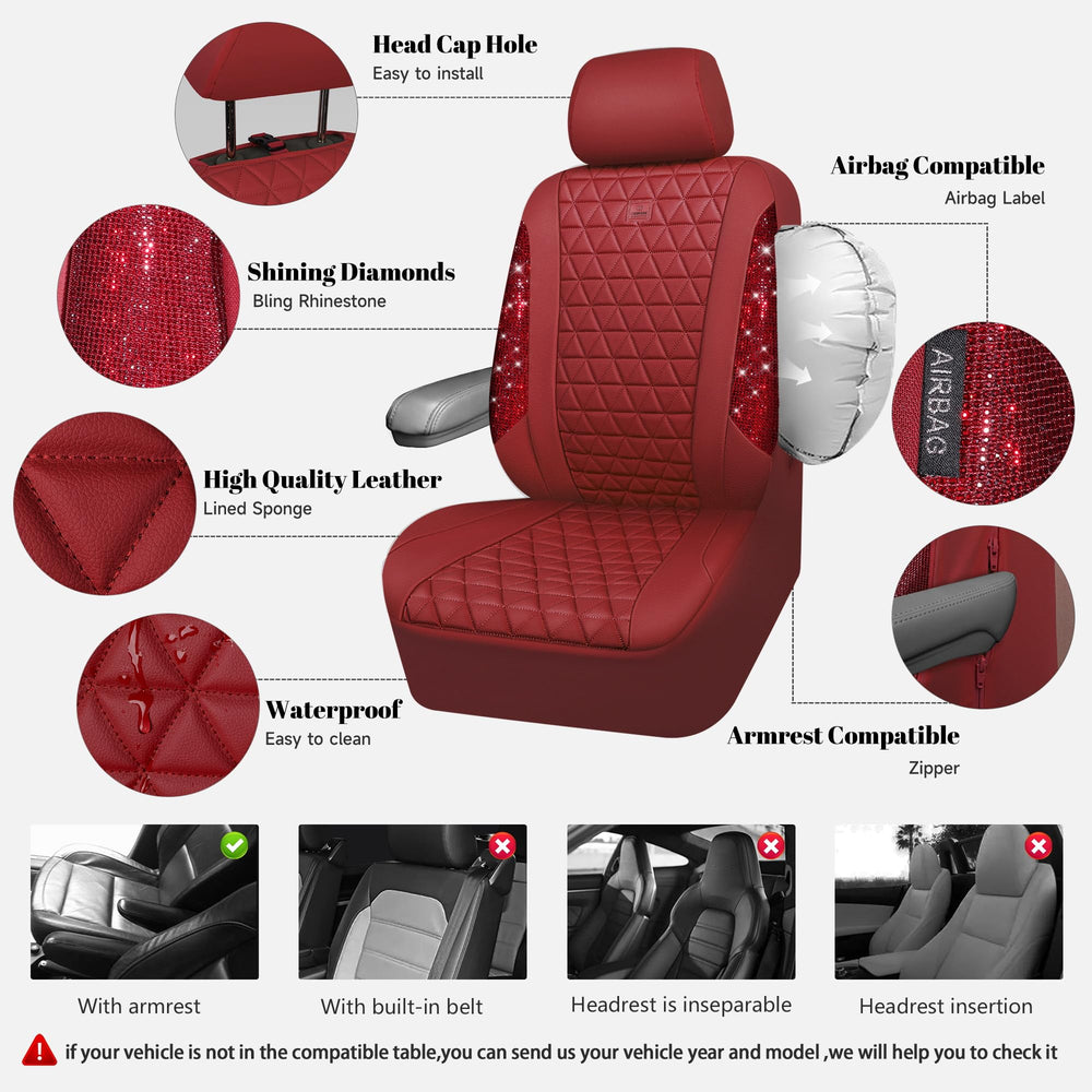CAR PASS burgundy rear seat cover protects upholstery from spills and wear.