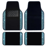 CAR PASS bling diamond floor mat front set adds sparkle and protection to the interior