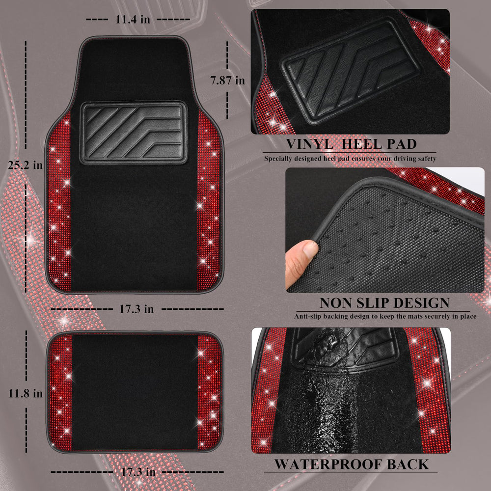 CAR PASS diamond-detail close-up highlights rhinestone shine and durability.