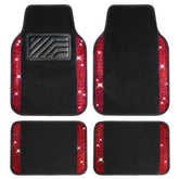 CAR PASS Bling Diamond floor mat front-left sparkle adds glam and protection.