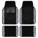 CAR PASS Bling Diamond floor mats front section with rhinestones for a stylish interior.