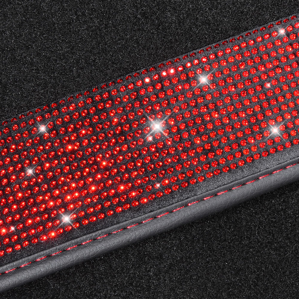 CAR PASS rhinestone mats catch sunlight for a bright cabin feel.