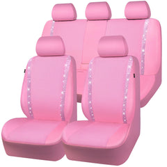 CAR PASS Bling Diamond front seat cover with rhinestones adds sparkle and protection