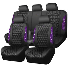 CAR PASS Bling diamond front seat cover with rhinestones for stylish interior upgrade