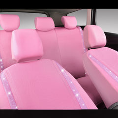 Installation guide shot for CAR PASS Bling Diamond seat covers
