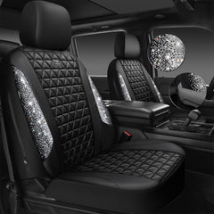CAR PASS universal sparkly diamond back bench cover protects seats and cleans easily