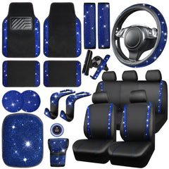 CAR PASS bling diamond steering wheel cover adds sparkle and grip for a stylish drive