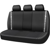 CAR PASS Bling rhinestone leather back seat cover adds luxury and protection.