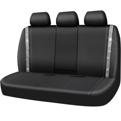 CAR PASS Bling rhinestone leather back seat cover adds luxury and protection.