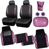 CAR PASS bling rhinestone seat covers sparkling on the seats and protecting upholstery