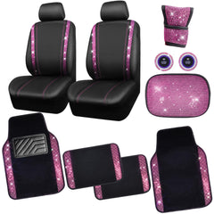 CAR PASS bling rhinestone seat covers sparkling on the seats and protecting upholstery