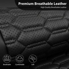 CAR PASS breathable leather-look seat covers keep cool on hot days.