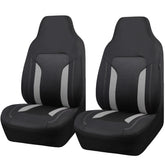 CAR PASS bucket gray seat cover front view with breathable 3D mesh for comfort