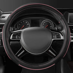 CAR Pass Colour Piping Leather cover easy-install works with most standard wheels