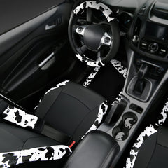 CAR-PASS cow print floor mats protect the car floors and simplify cleanup