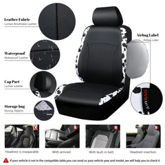 CAR-PASS cow print seat belt pads provide comfort on long trips