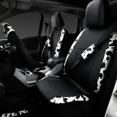 CAR-PASS cow print steering wheel cover adds grip and flair