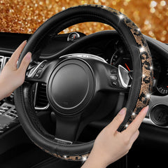 CAR PASS rhinestone crystal cover shines in sunlight, elevating dashboard glamour.