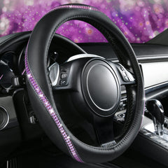 CAR PASS studded crystal rhinestones illuminate the steering wheel