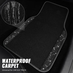 CAR PASS diamond mats close-up showing rhinestones that sparkle and resist wear
