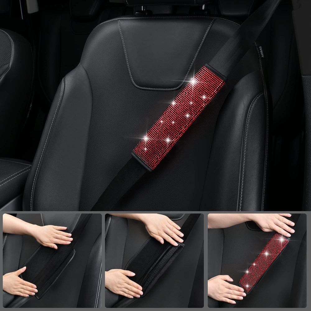 CAR PASS diamond seat back hooks organize items in style.
