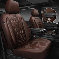 CAR PASS front seat cover with diamond stitching for a premium look and comfort.