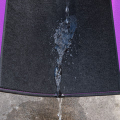CAR PASS driver heel pad detail protects pedal area from wear.
