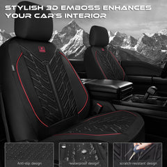 CAR PASS durable seat cover resists wear and cleans easily.