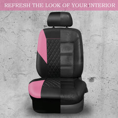 CAR PASS pink seat covers are easy to install and clean.