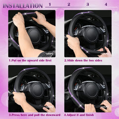 Easy slip-on installation fits most steering wheels