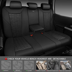 CAR PASS easy-installation PU leather seat covers fit quickly and securely.