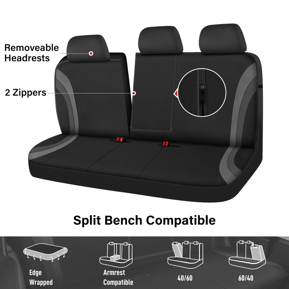 CAR PASS EVA universal-fit rear seat cover protects against dirt