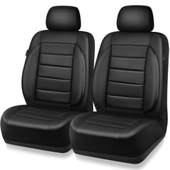 CAR PASS faux leather front seat cover in black offers interior protection.