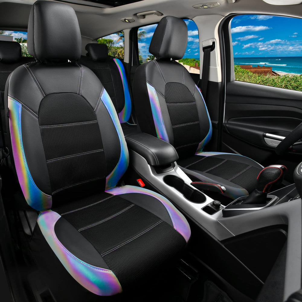 CAR PASS quick-install guide for front seat covers in minutes.