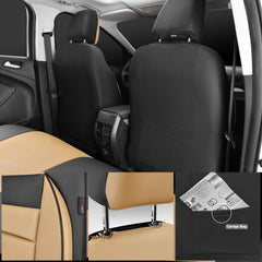 CAR PASS full coverage protects front and back seats from wear.