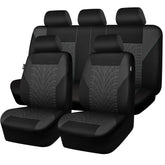 CAR PASS full set seat covers with embossed tyre texture enhances interior style and protection