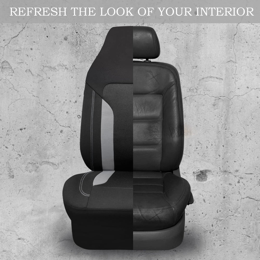 CAR PASS gray and black mesh design adds sporty interior style
